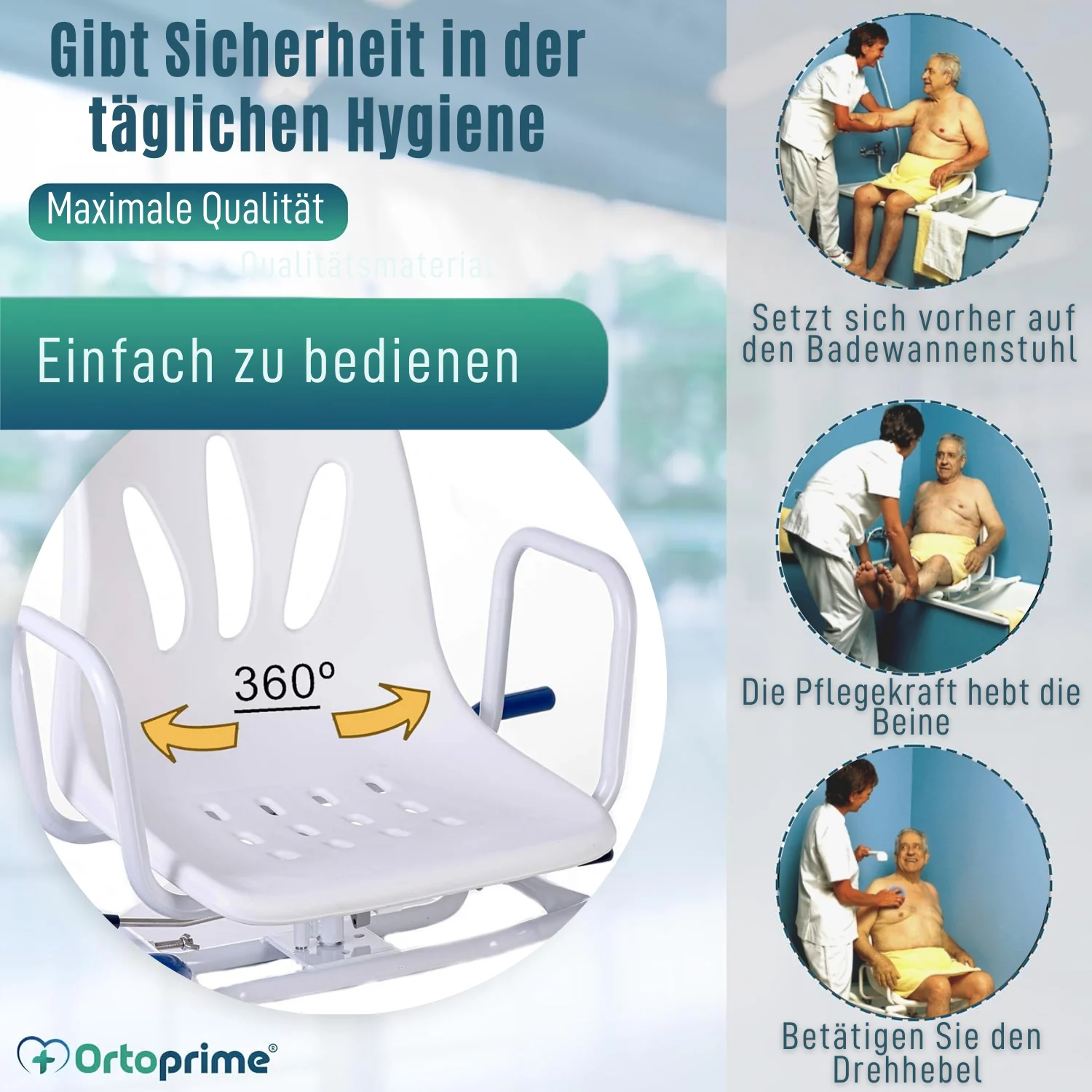 360º Drehbarer Komfort-Badewannensitz - Image 6