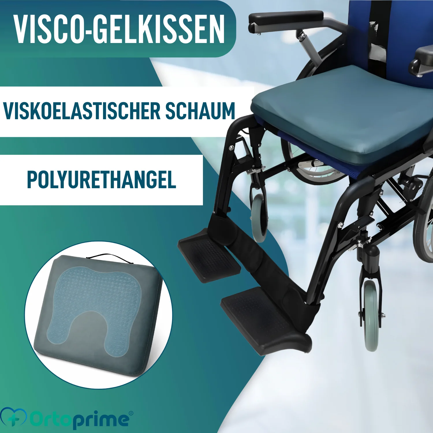 Antidekubitus Visco-Gel Sitzkissen Hufeisenform 85 kg/m3 - Image 7