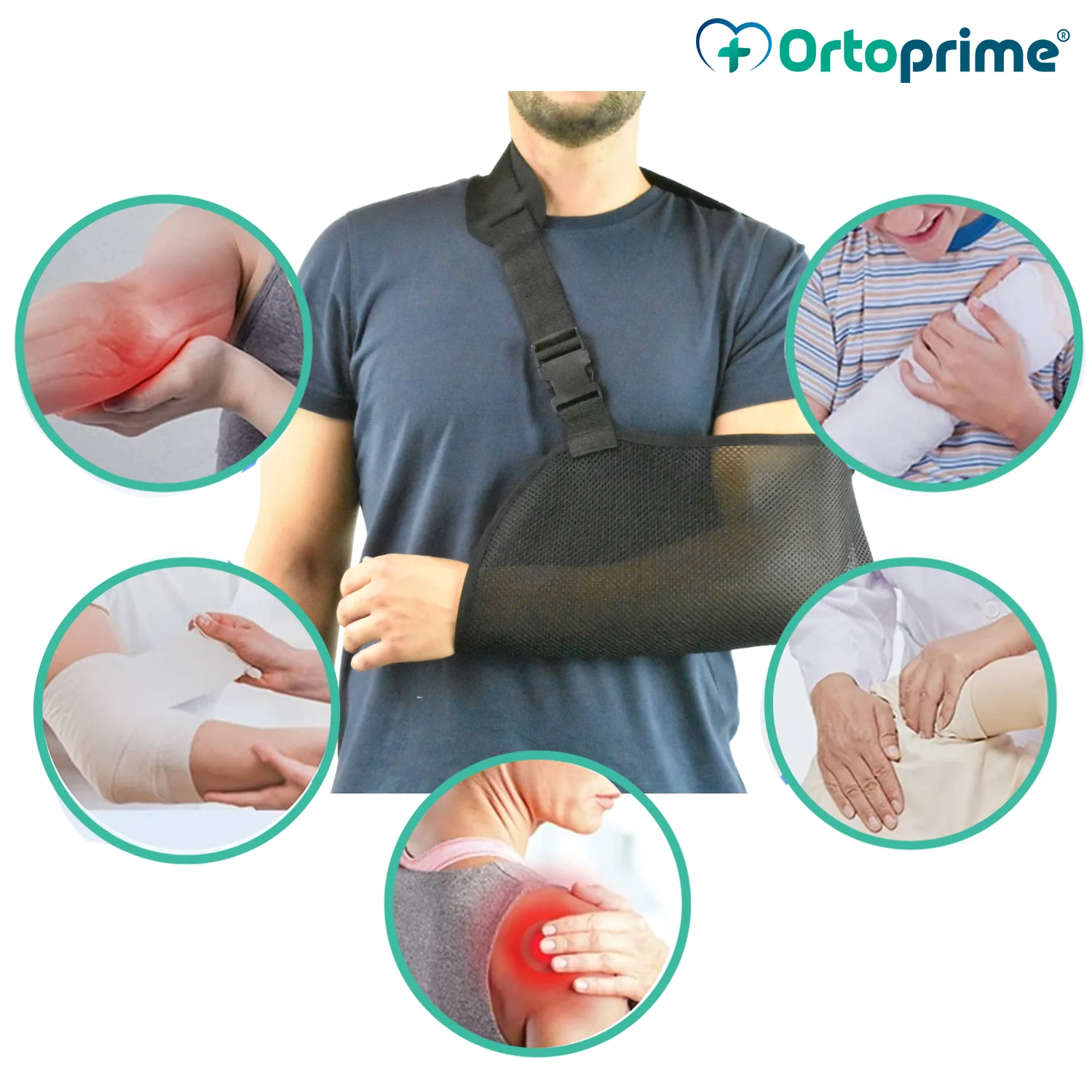 Atmungsaktive Schulterbandage mit verstellbarem Gurt | Beidseitig - Image 5