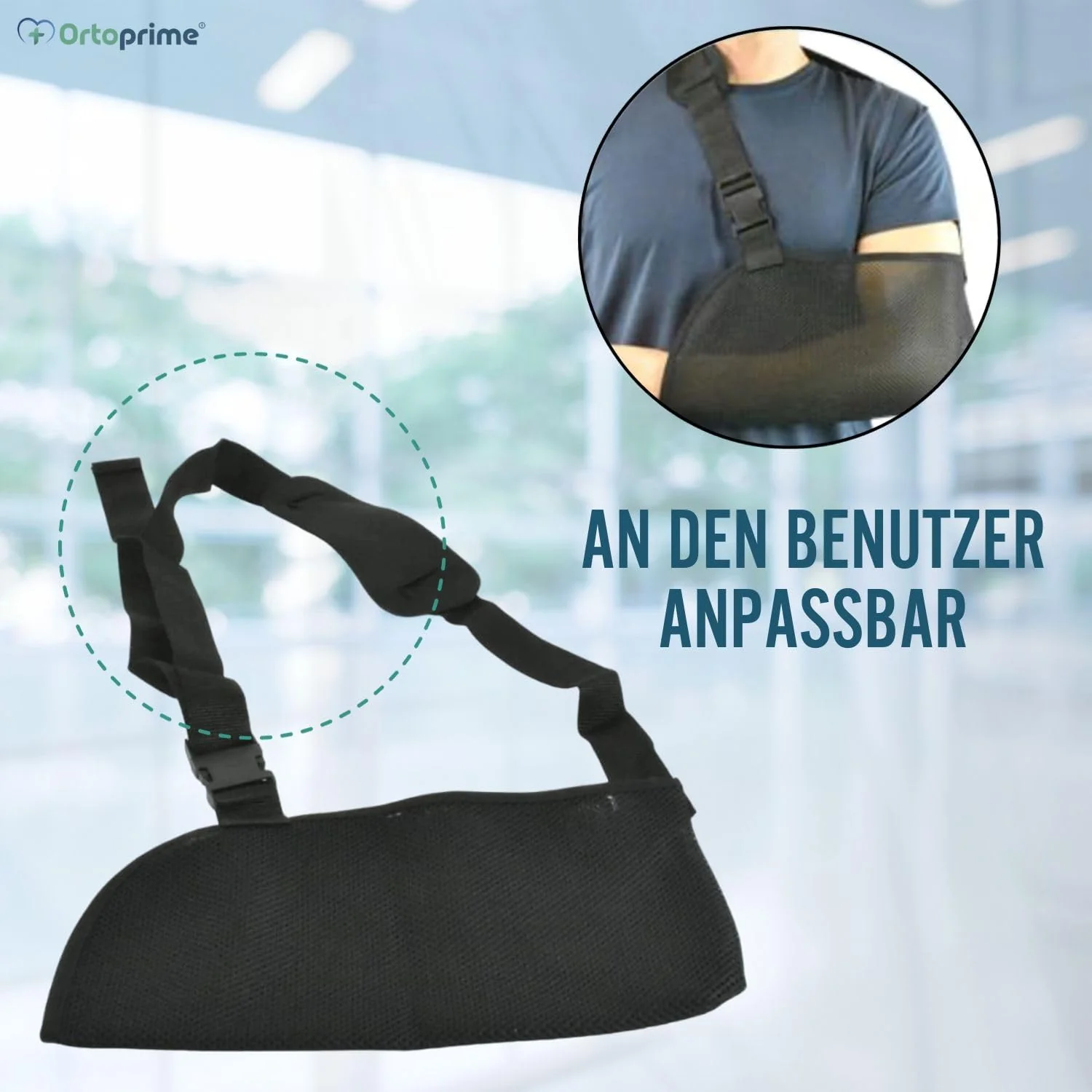 Atmungsaktive Schulterbandage mit verstellbarem Gurt | Beidseitig - Image 8