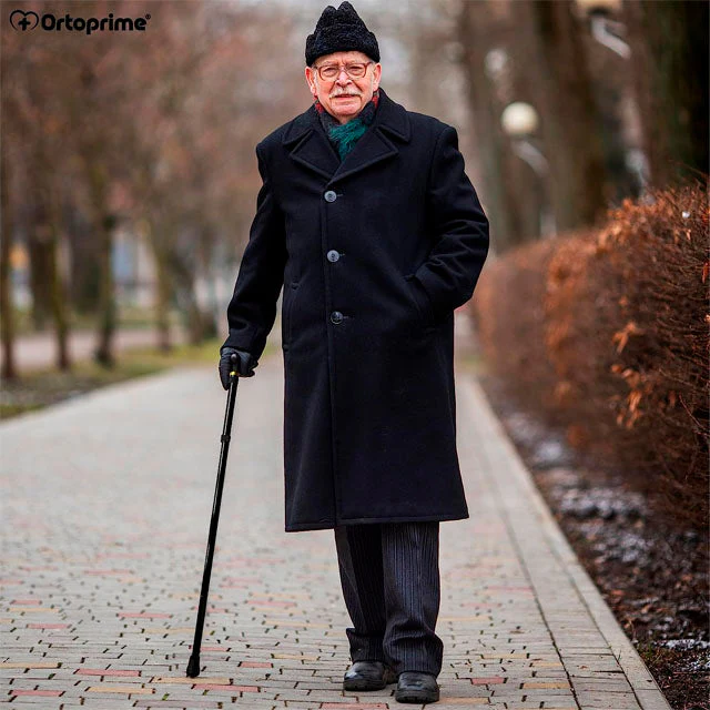 Ausziehbarer und höhenverstellbarer Gehstock | Schwarz - Image 2
