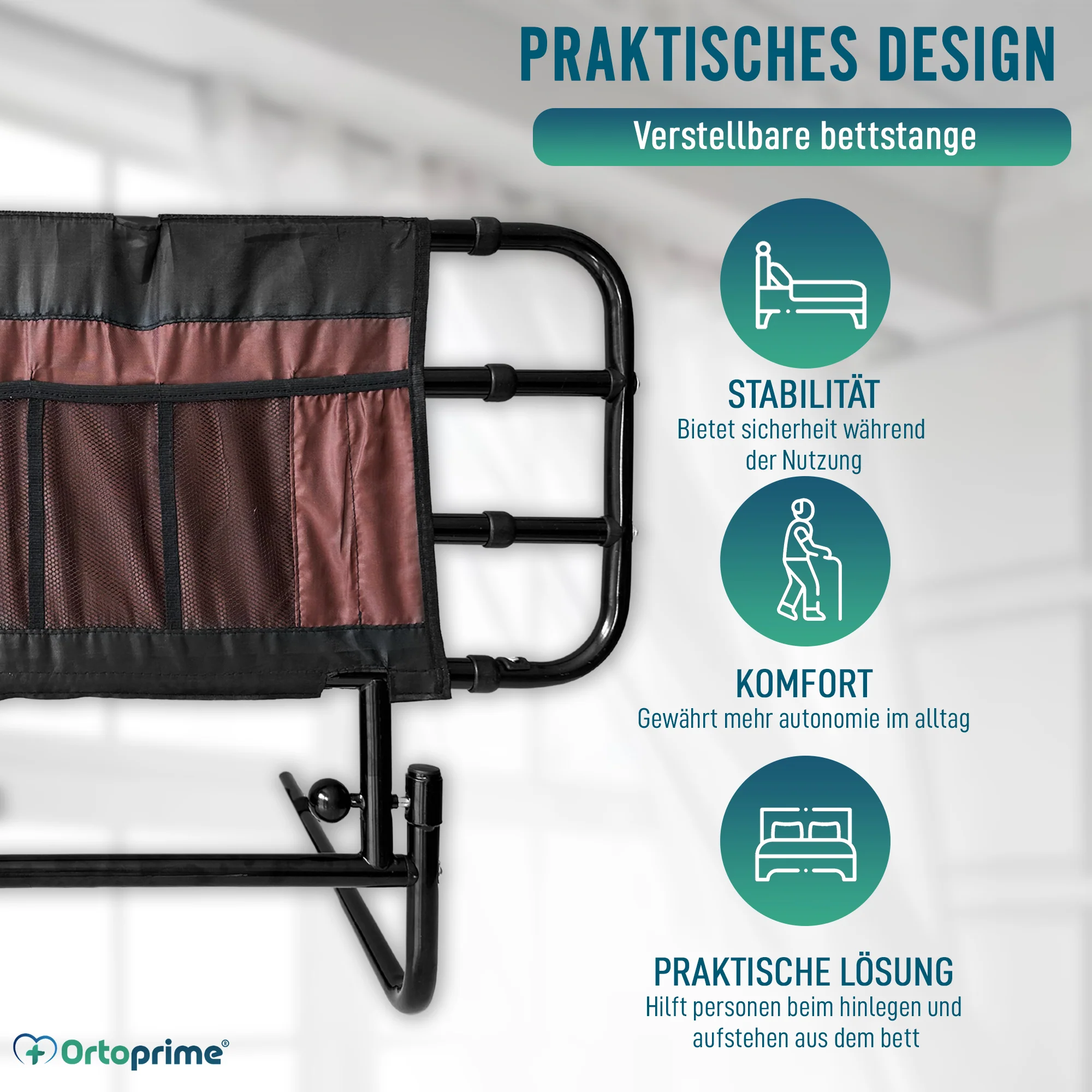 Ausziehbares Geländer mit klappbarem System für das Bett - Image 3