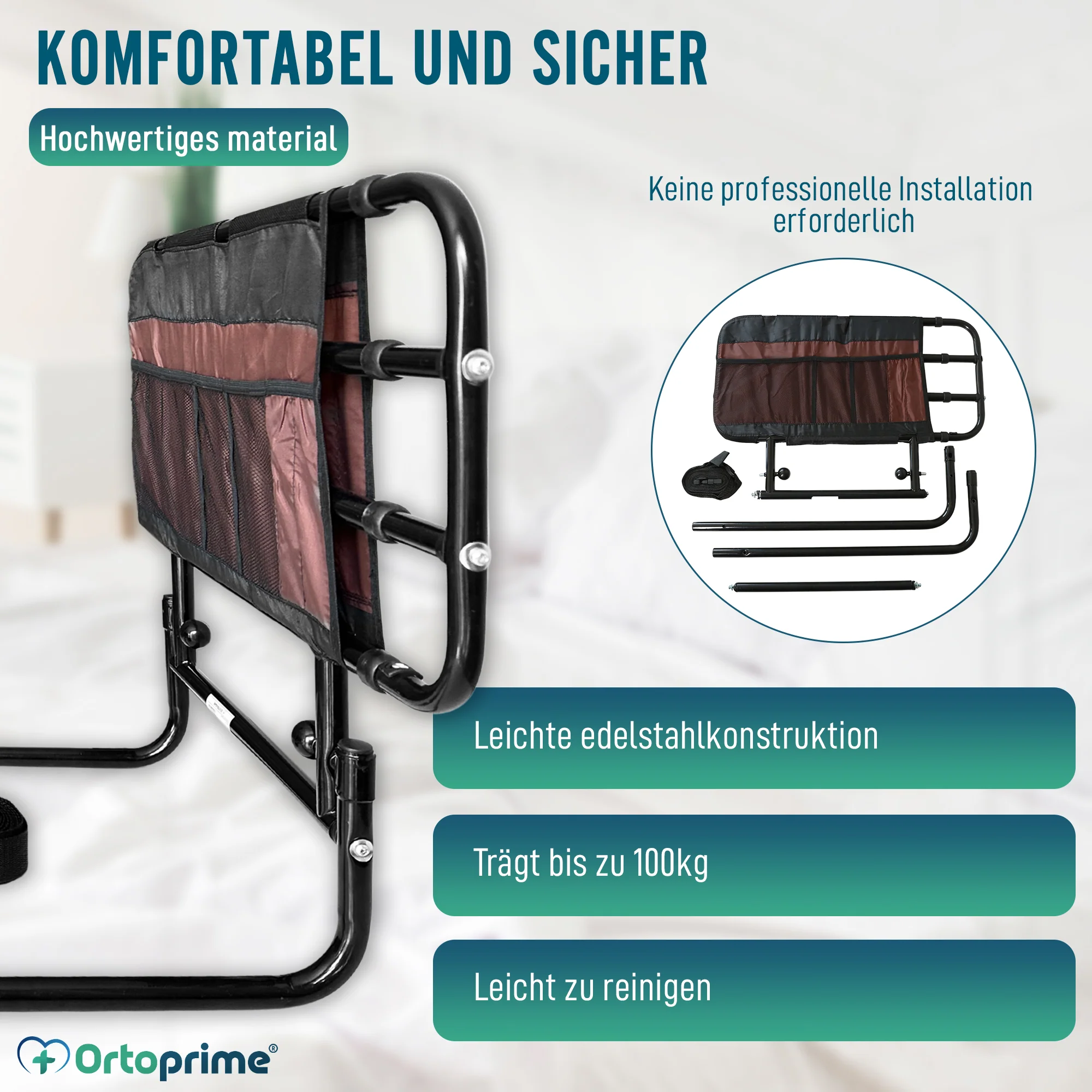 Ausziehbares Geländer mit klappbarem System für das Bett - Image 7