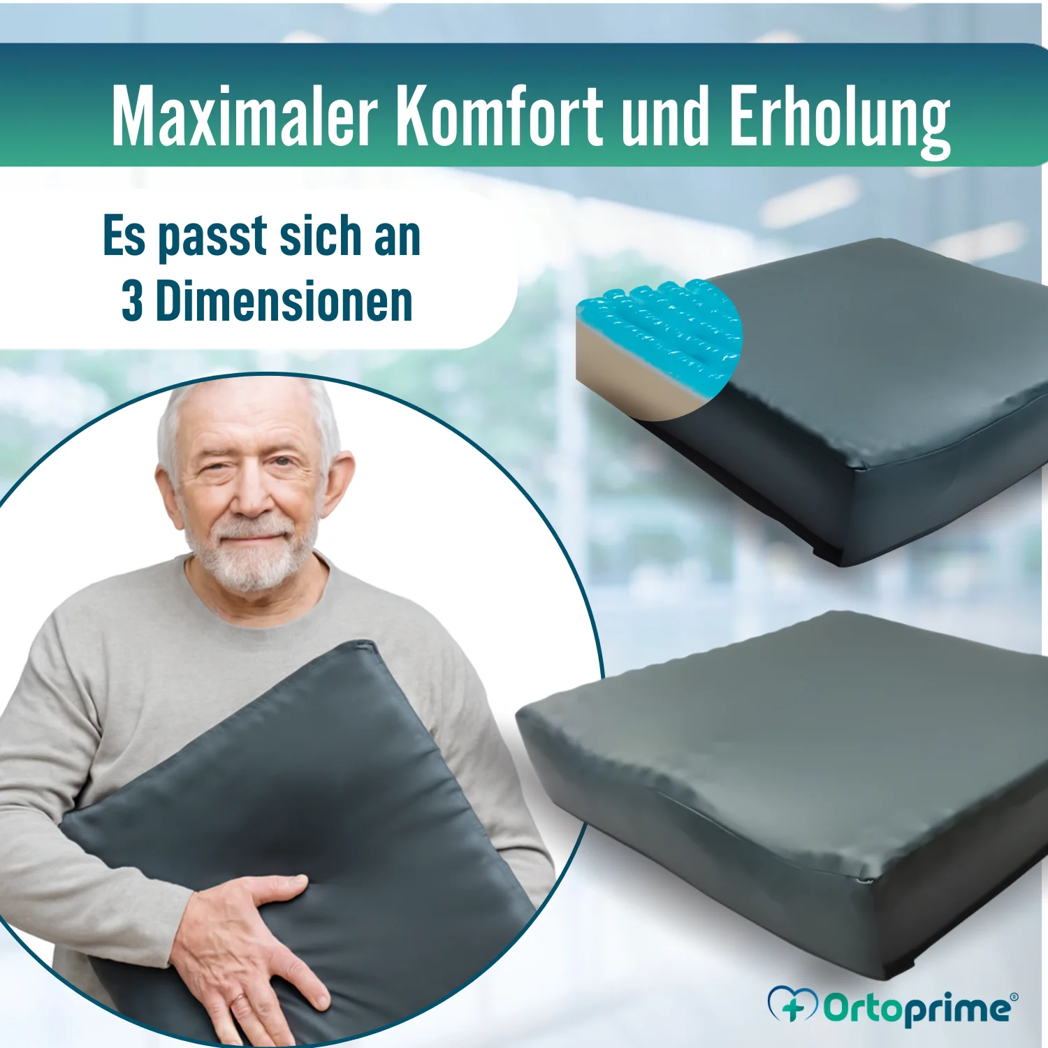 Druckentlastendes Visco-Gel Kissen Ischial 85 kg/m3 - Image 3