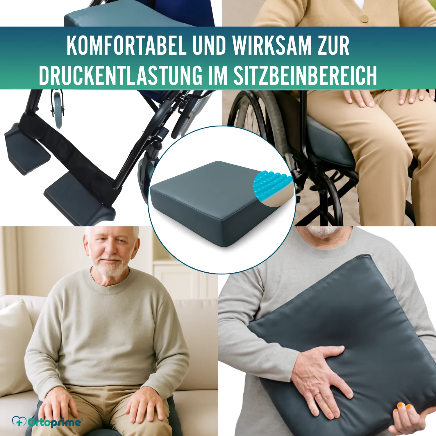 Druckentlastendes Visco-Gel Kissen Ischial 85 kg/m3 - Image 7