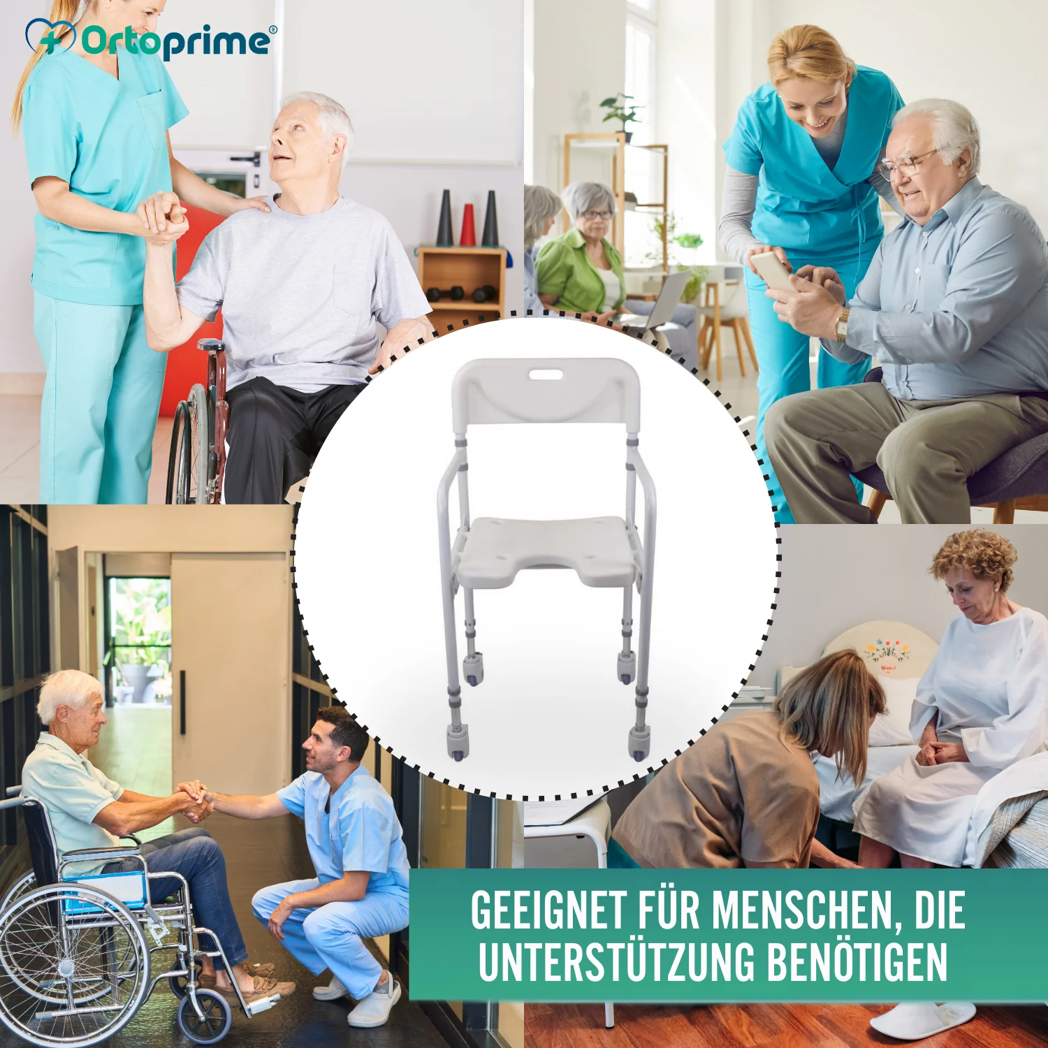 Duschstuhl in U-Form | Klappbarer Badesitz - Image 8