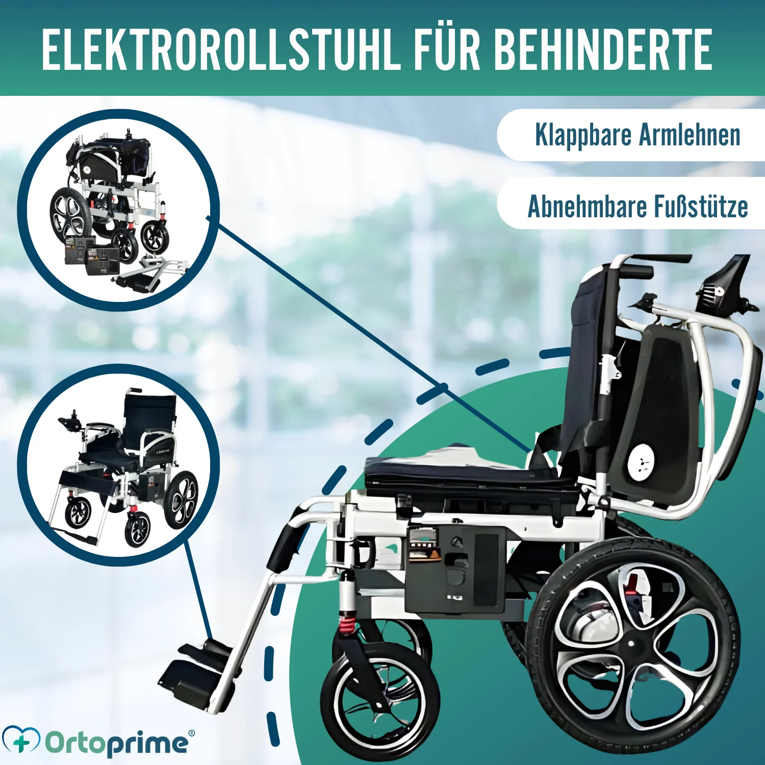 Elektrischer Rollstuhl Große Räder | Mit Lithium-Batterie - Image 8