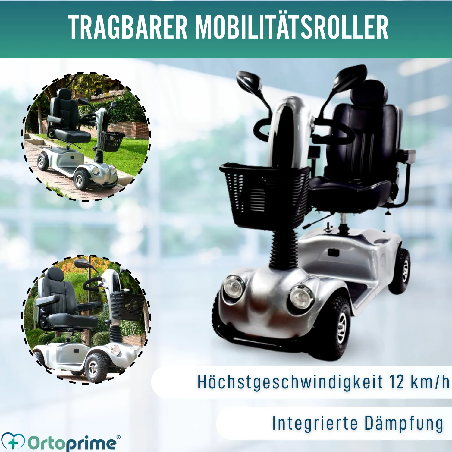 Elektrischer Scooter für Erwachsene | 4 Räder mit Federung - Image 3