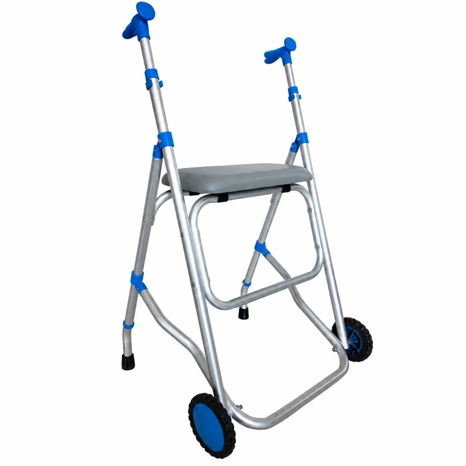 Faltbarer Aluminium-Gehwagen mit Sitz