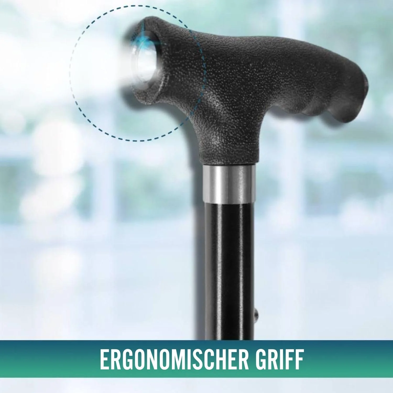 Faltbarer Gehstock für Senioren mit LED-Licht - Image 7