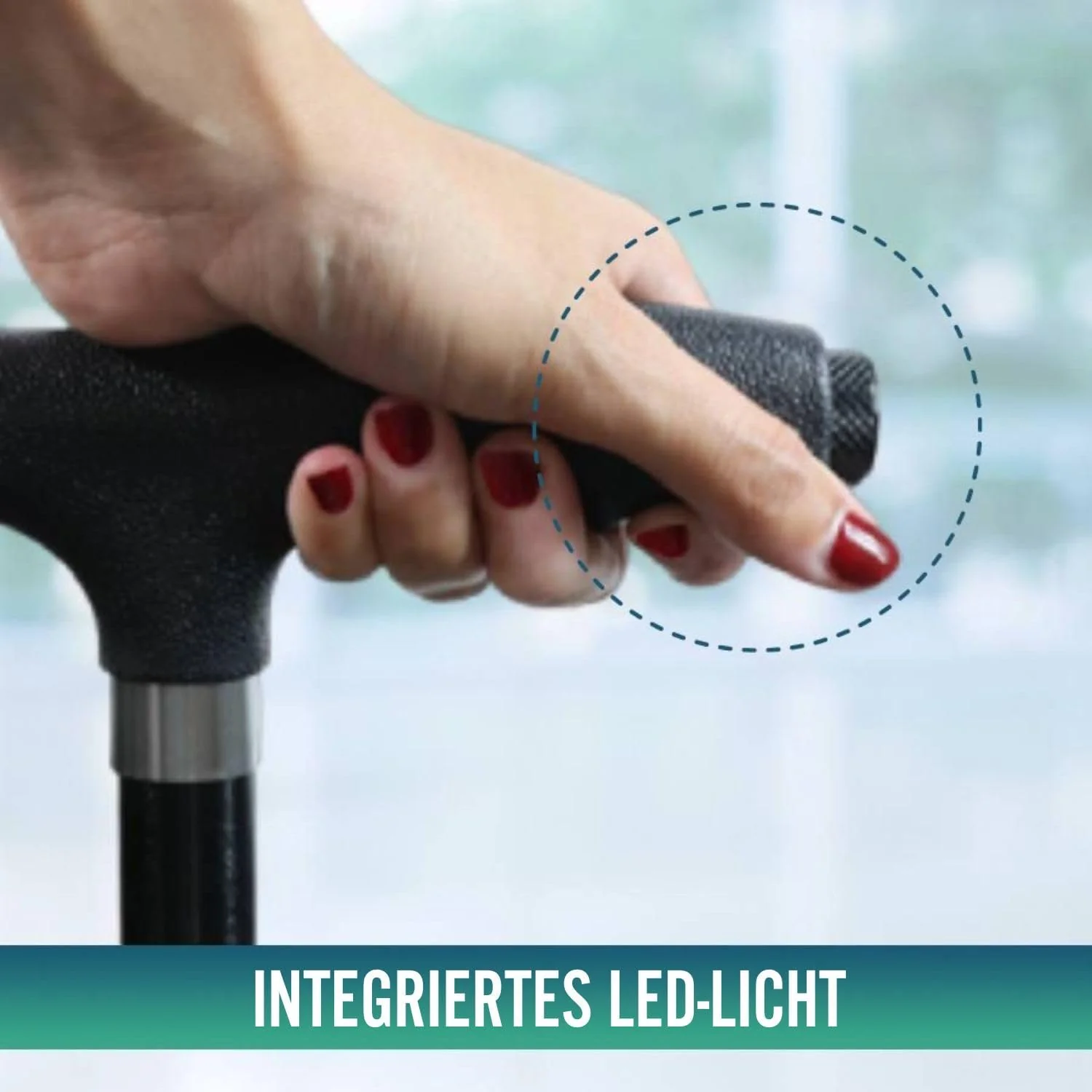 Faltbarer Gehstock für Senioren mit LED-Licht - Image 8