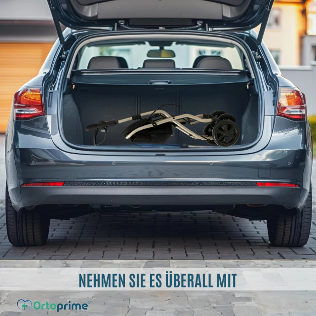 Faltbarer Rollator für Erwachsene mit Einkaufskorb - Image 3