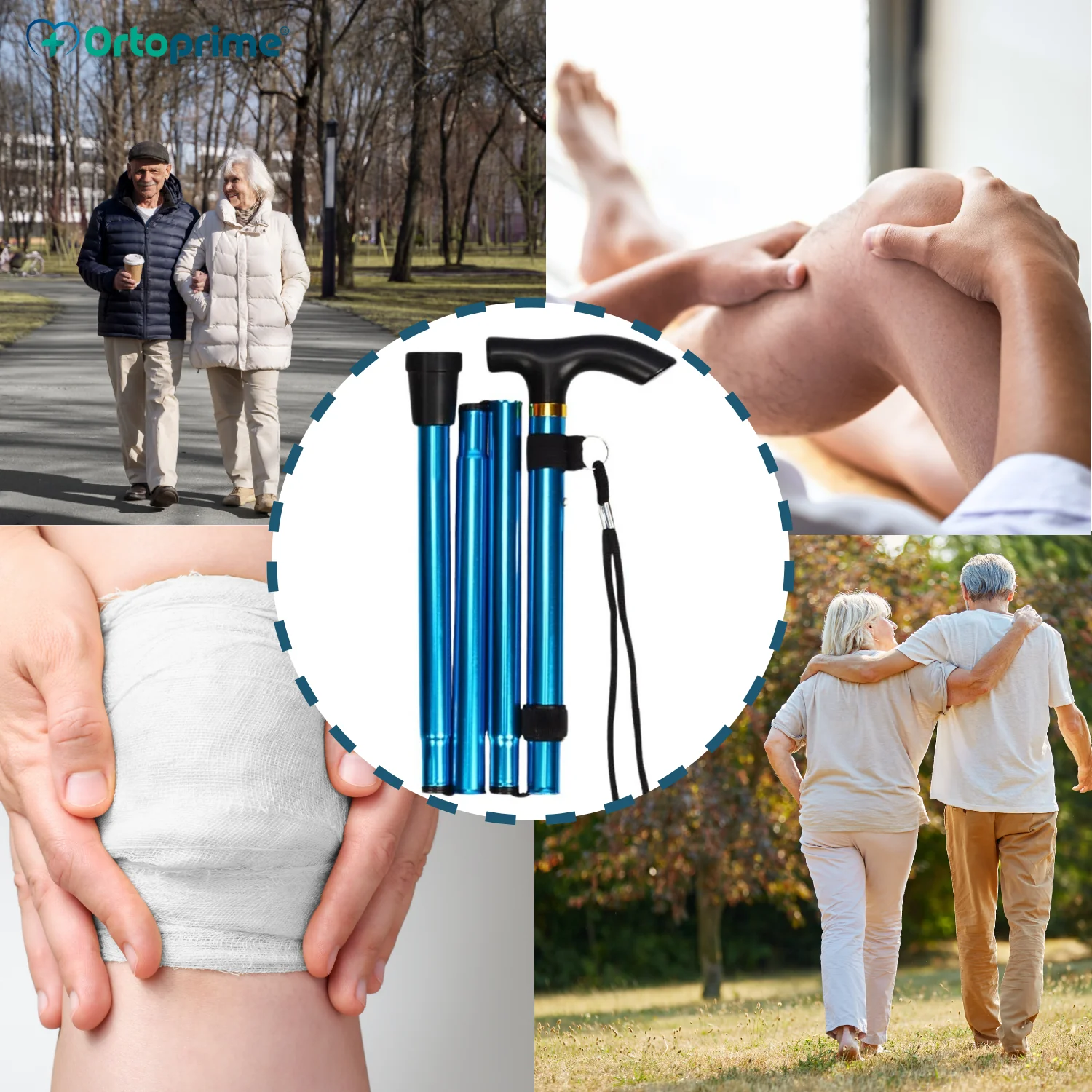 Faltstock zusammenklappbar und verlängerbar | Blauer Stock - Image 8