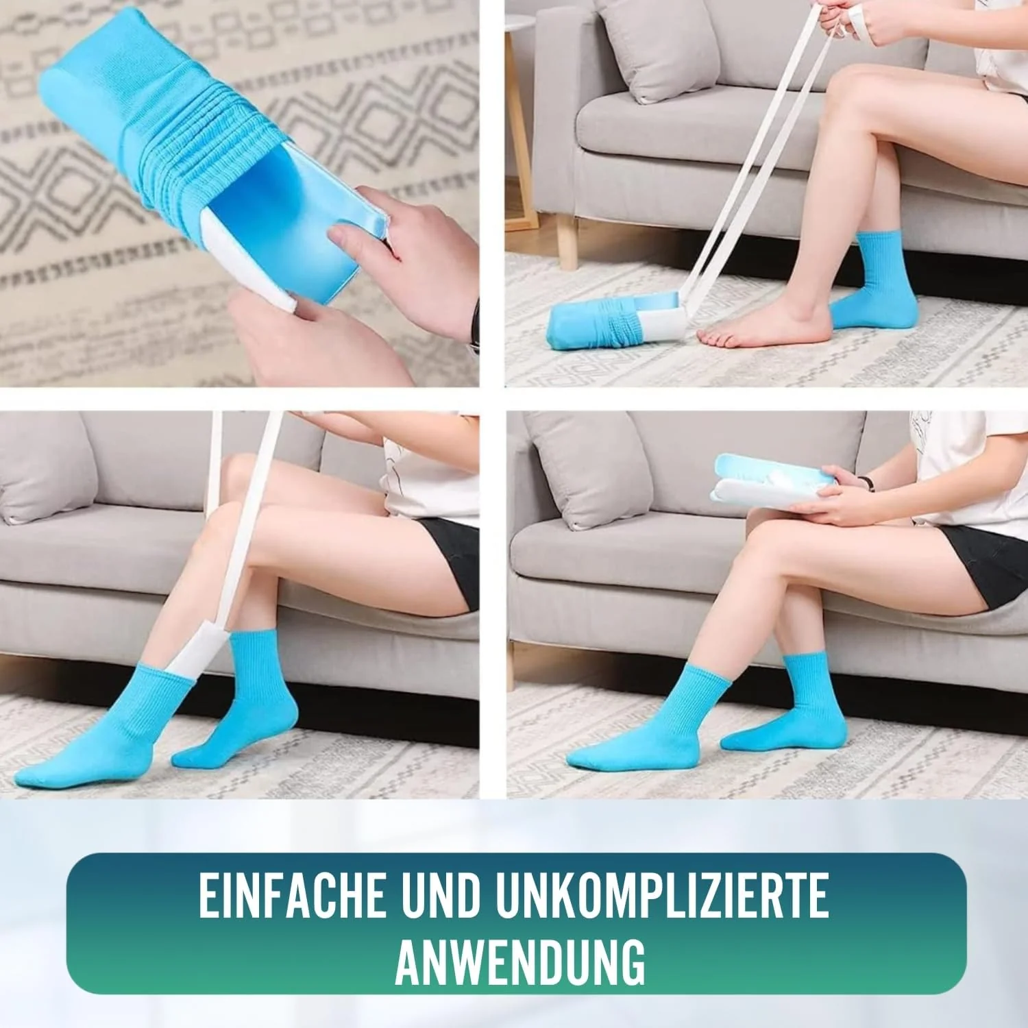 Flexibler Sockenhelfer mit Befestigungsbändern - Image 3