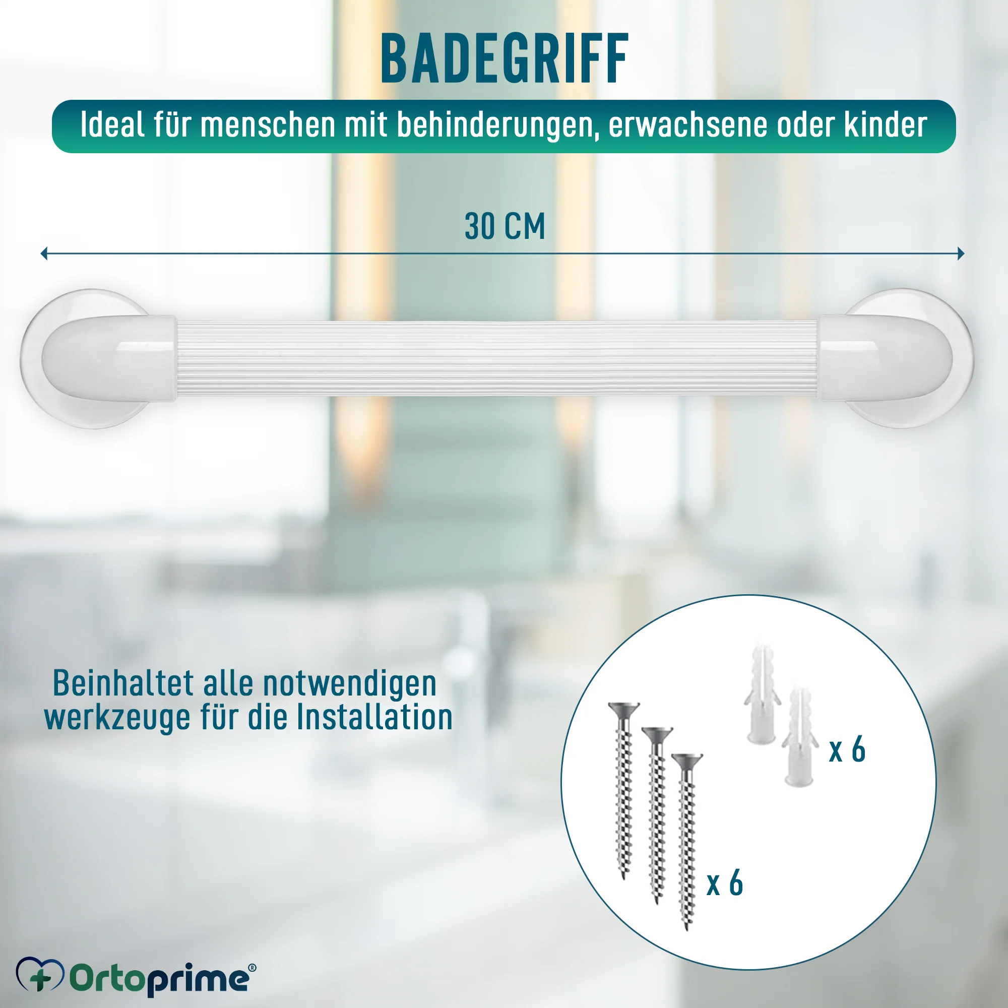 Geriffelte Multifunktionsduschstange für das Badezimmer | 30 cm - Image 5