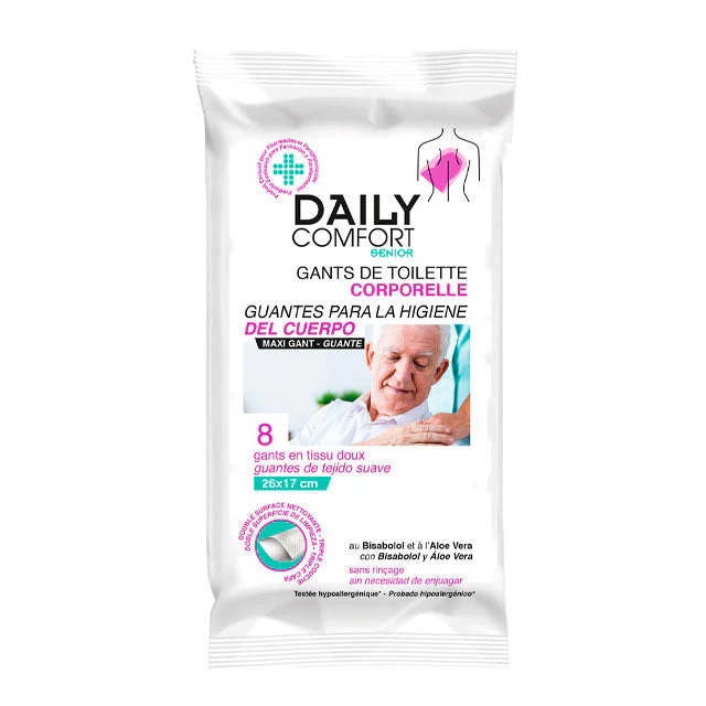 Körperhygienehandschuhe mit Aloe Vera | 8 Stück