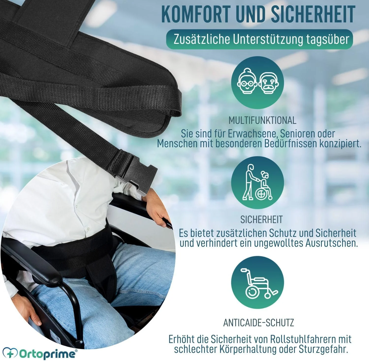 Hüftgurt für Rollstuhl Anti-Sturz - Image 2