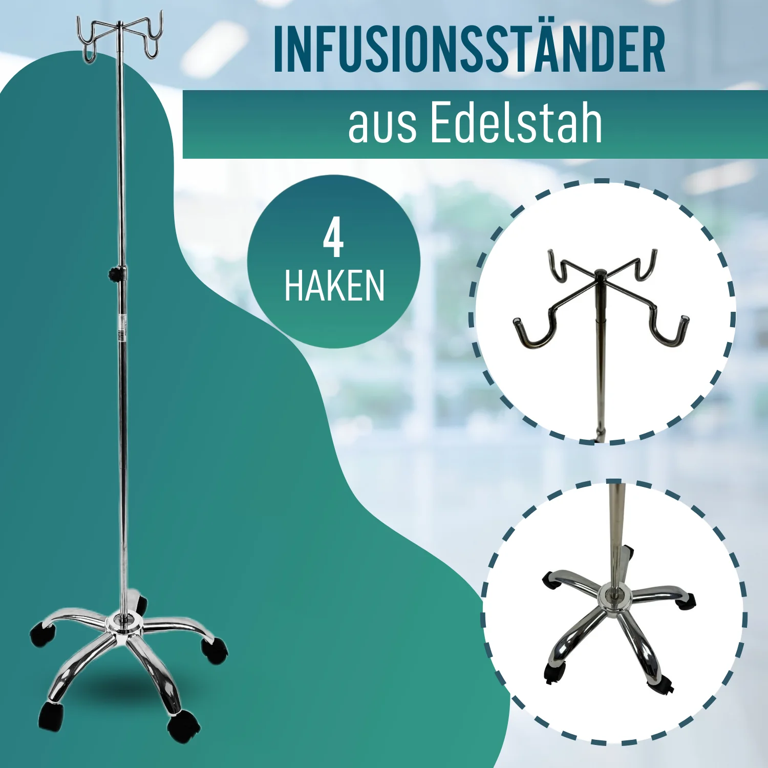 Infusionsständer auf Rollen | Professionellen und Häuslichen Gebrauch - Image 6