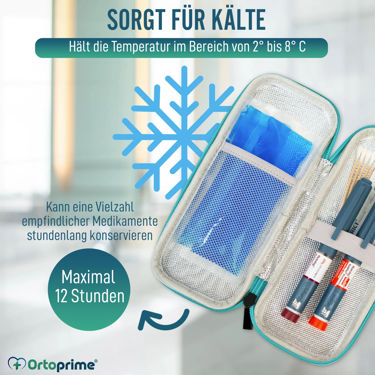 Insulinetui mit Thermometer | Kühltasche für Diabetiker - Image 3