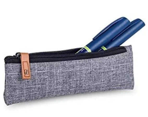 Isolierte Handtasche für Diabetes | Zweifarbiges Grau