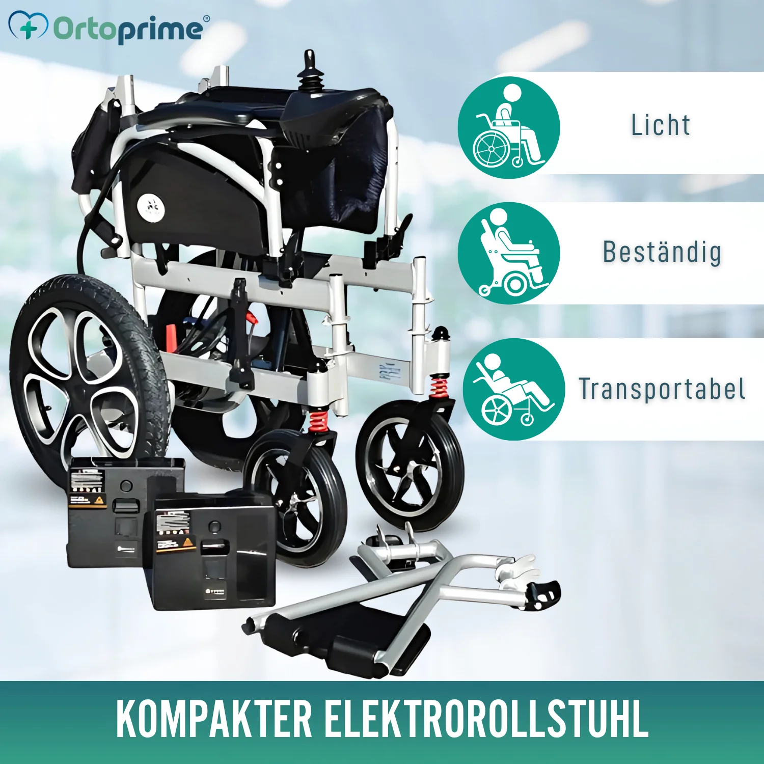 Klappbarer Elektrischer Rollstuhl mit Gelbatterien | 5 Gänge - Image 6