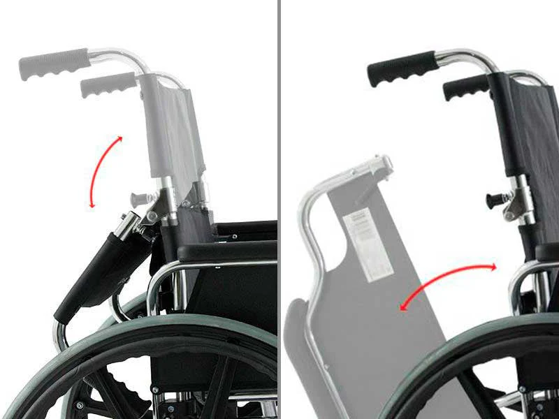 Klappbarer Rollstuhl aus Verchromtem Stahl | PlusLife - Image 3