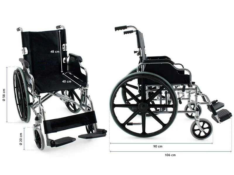 Klappbarer Rollstuhl aus Verchromtem Stahl | PlusLife - Image 6