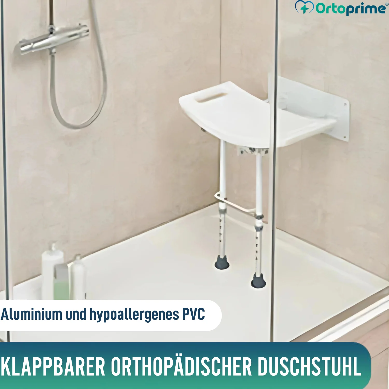 Klappbarer Wandhocker für Duschen | 2 Varianten - Image 4