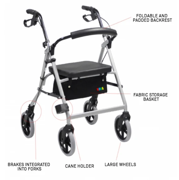 Klassischer Aluminium-Gehwagen | Faltbar und Wendig - Image 4