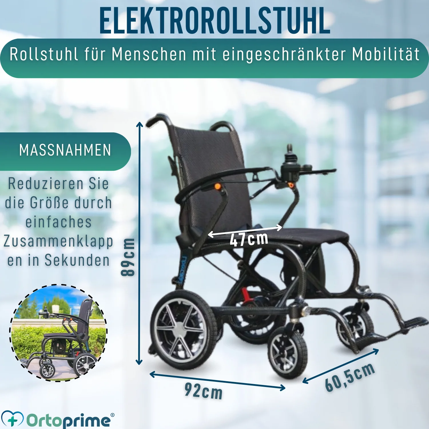 Komfortabler Elektrischer Rollstuhl | Kohlefaser - Image 2