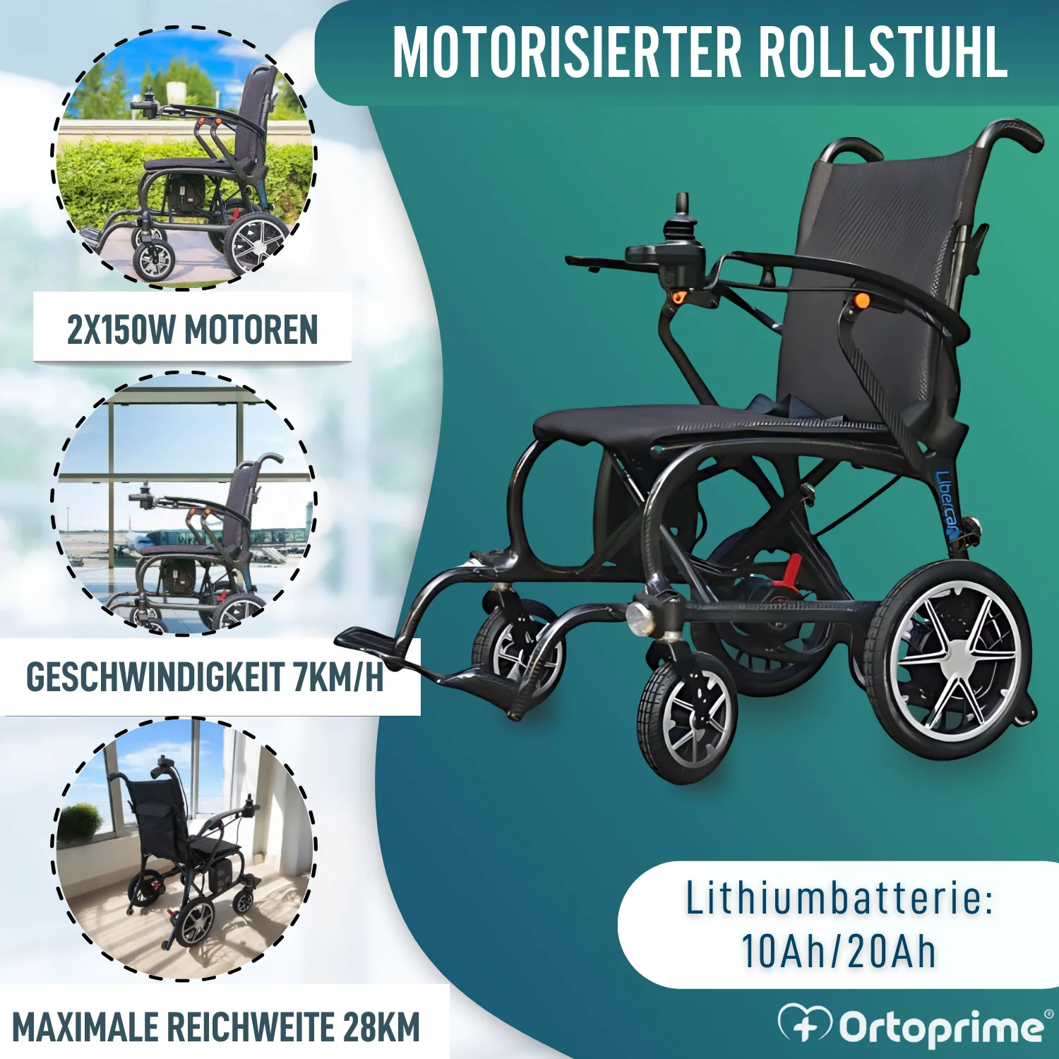 Komfortabler Elektrischer Rollstuhl | Kohlefaser - Image 3