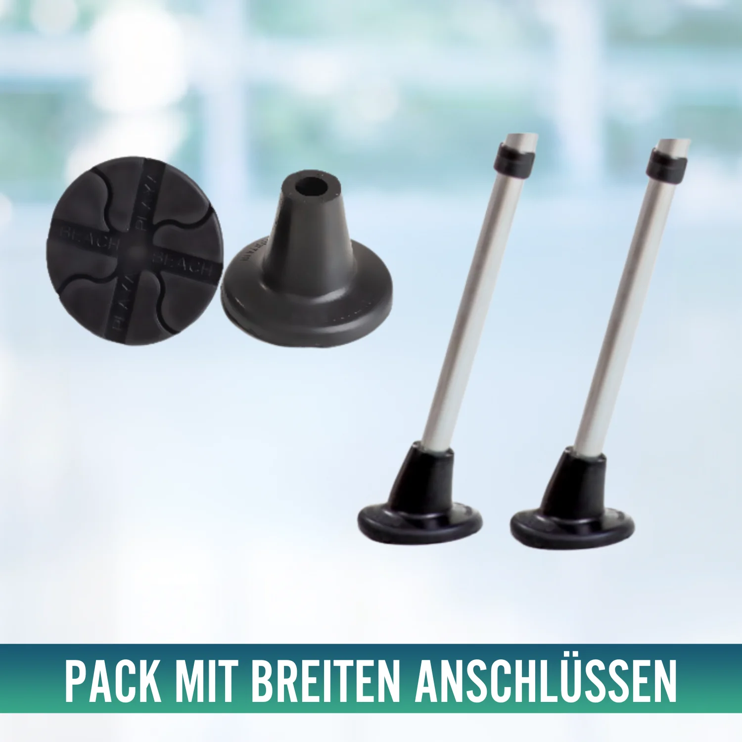 Komplettes Set Orthopädische Gehhilfen + Polster + Breite Gummikappen - Image 8