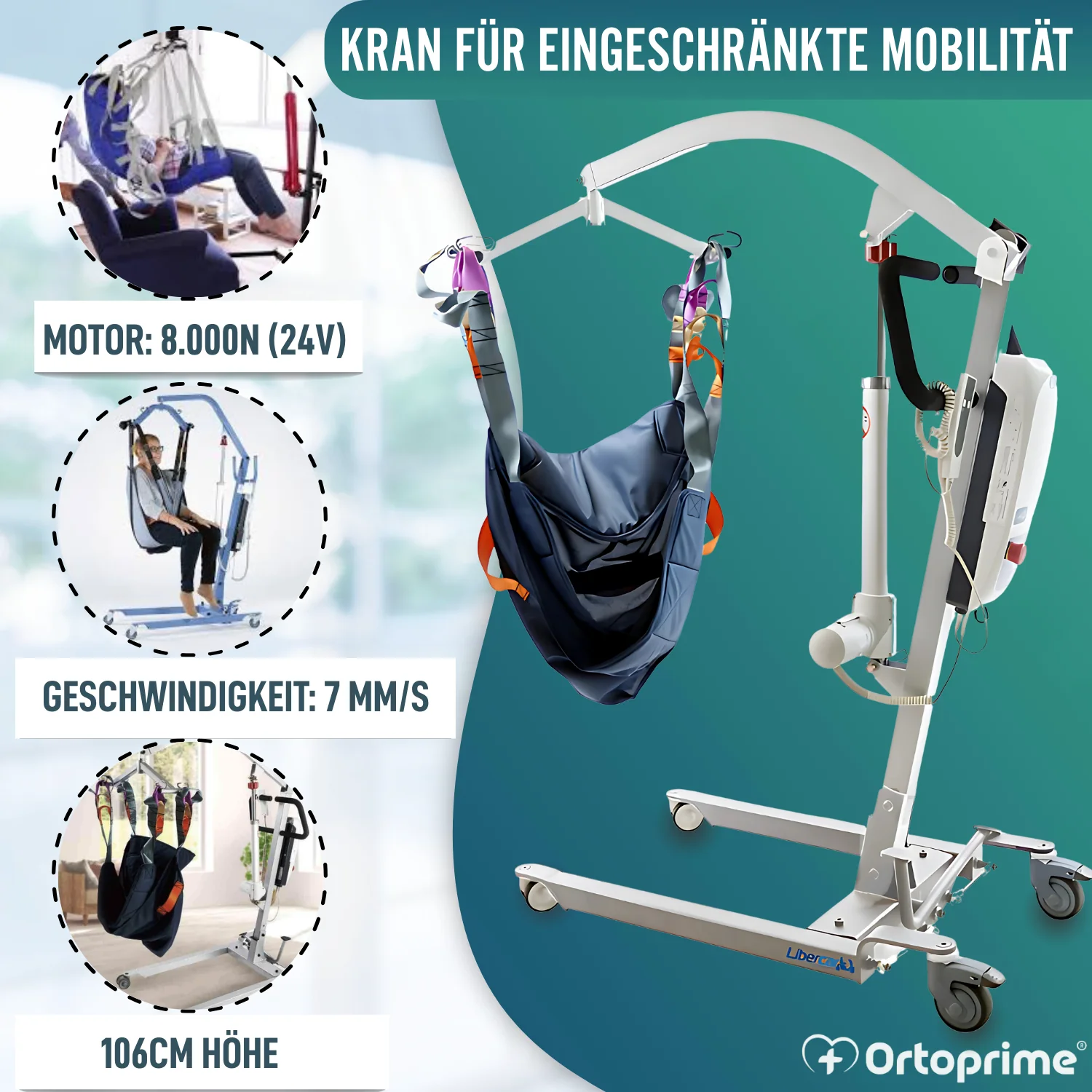 Kran zum Heben von Patienten Hohe Qualität | Inkl. Gurt - Image 4