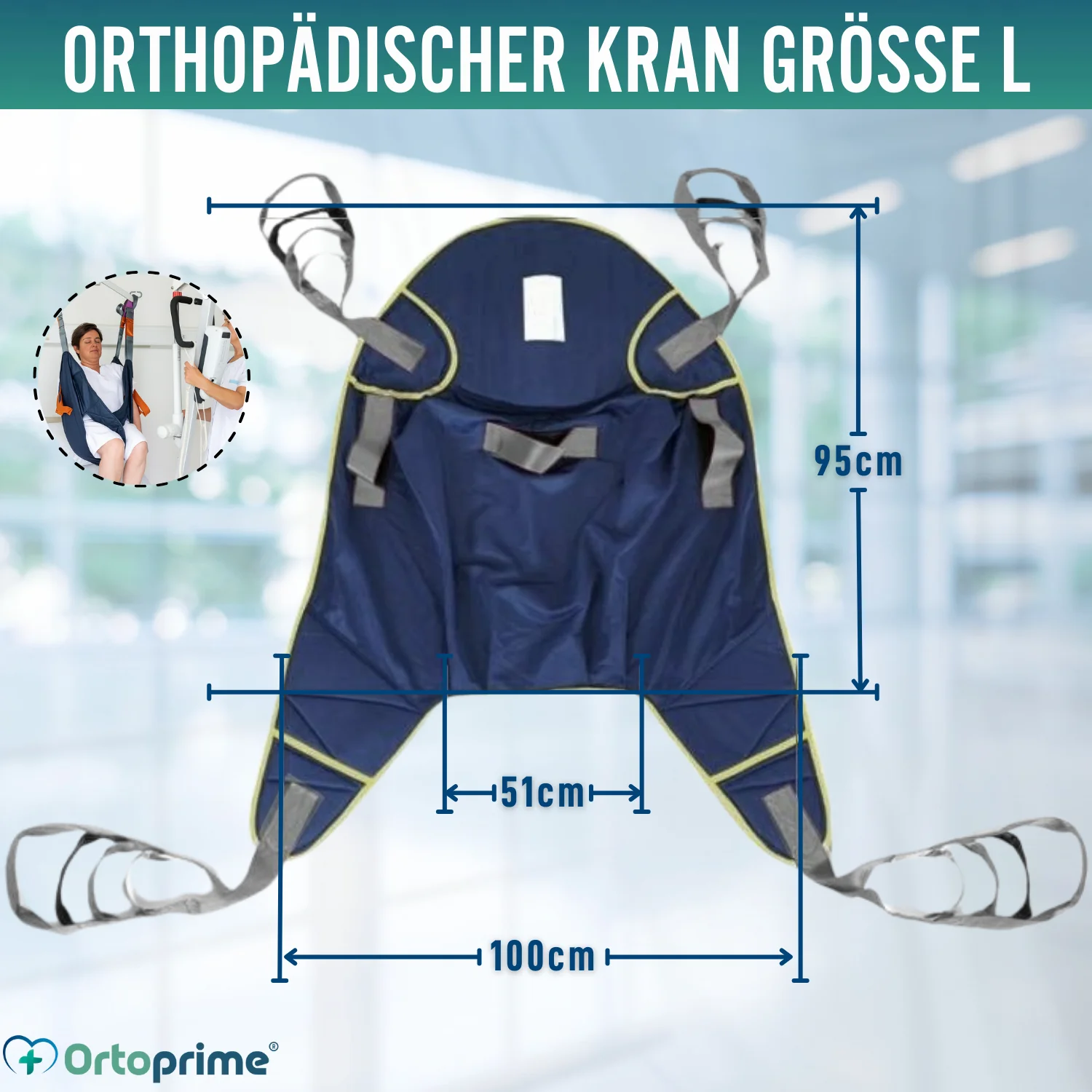 Kran zum Heben von Patienten Hohe Qualität | Inkl. Gurt - Image 6