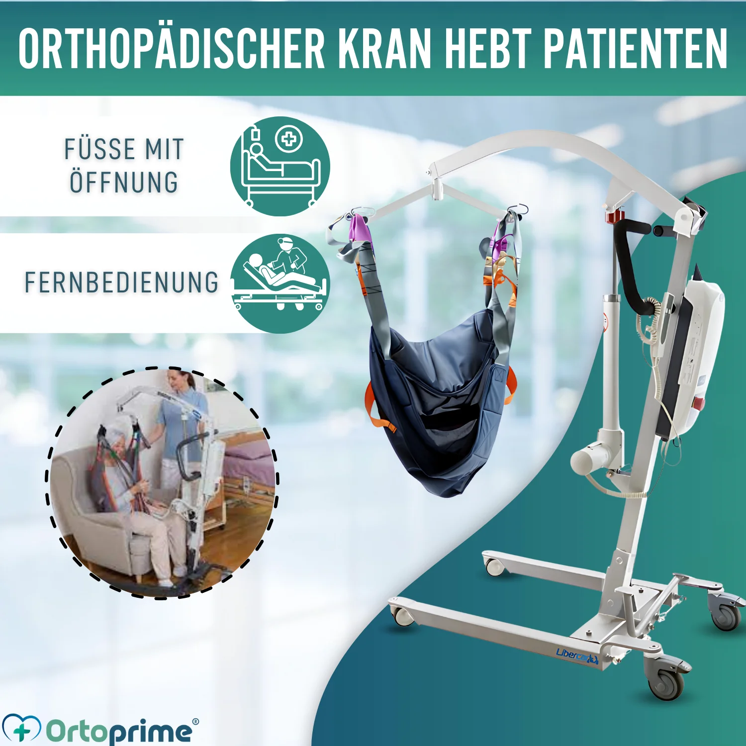 Kran zum Heben von Patienten Hohe Qualität | Inkl. Gurt - Image 7