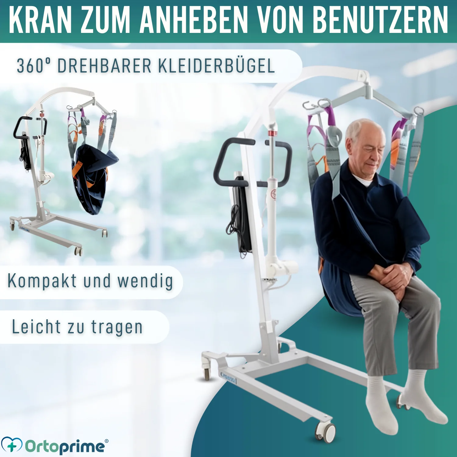 Kran zum Heben von Patienten Hohe Qualität | Inkl. Gurt - Image 8