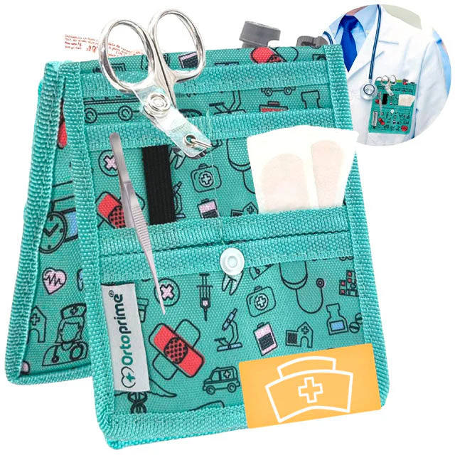 Krankenschwester-Taschenorganizer mit Mehrfachfächern und Knopf