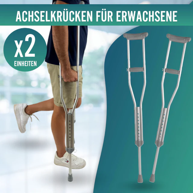 Krücken für Erwachsene | Verstellbare Aluminium Pack x2 - Image 3
