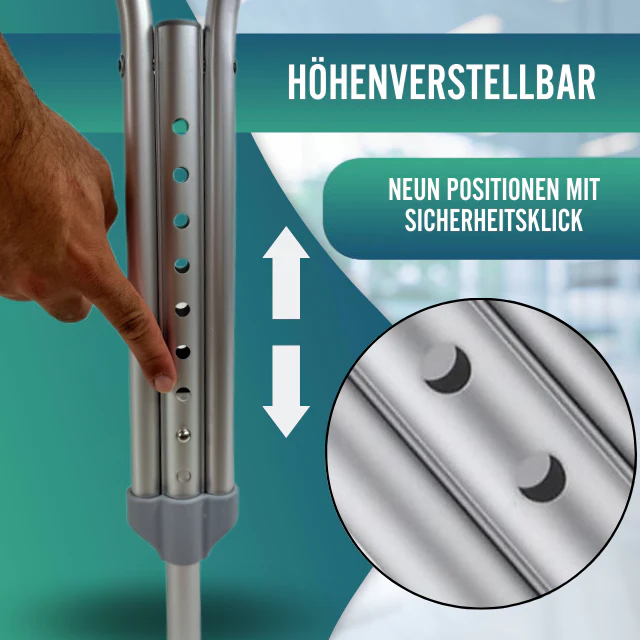 Krücken für Erwachsene | Verstellbare Aluminium Pack x2 - Image 7