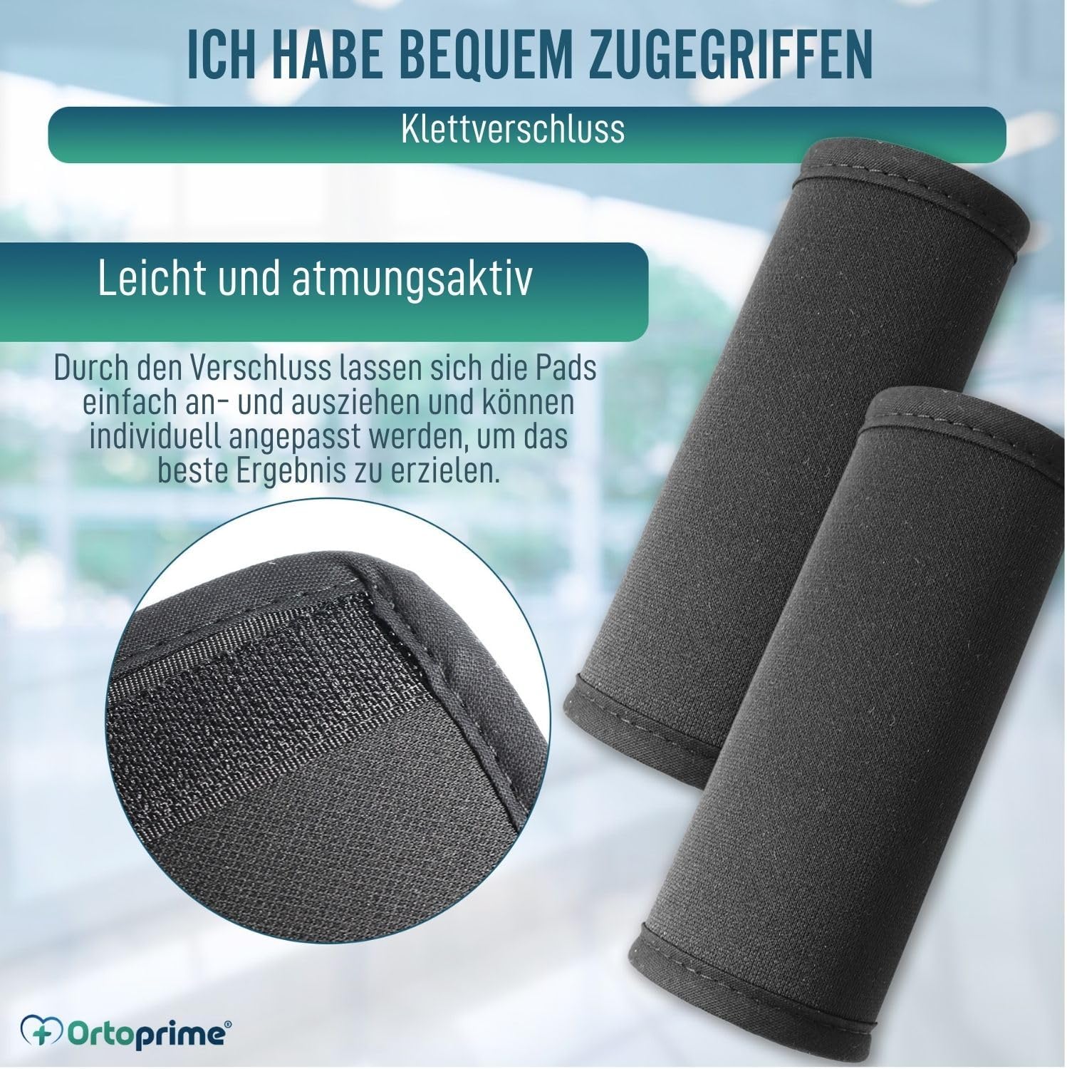 Gepolsterte Krückenpolster mit Verstellbarem Klettverschluss | 2 Stück - Image 5