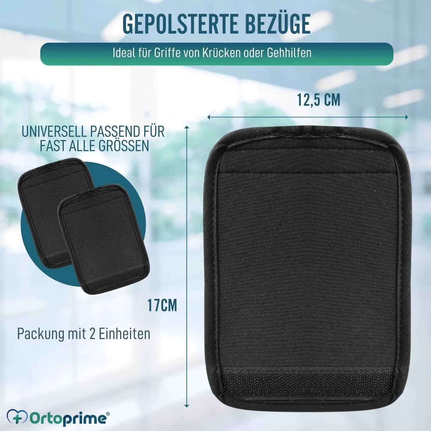 Gepolsterte Krückenpolster mit Verstellbarem Klettverschluss | 2 Stück - Image 8