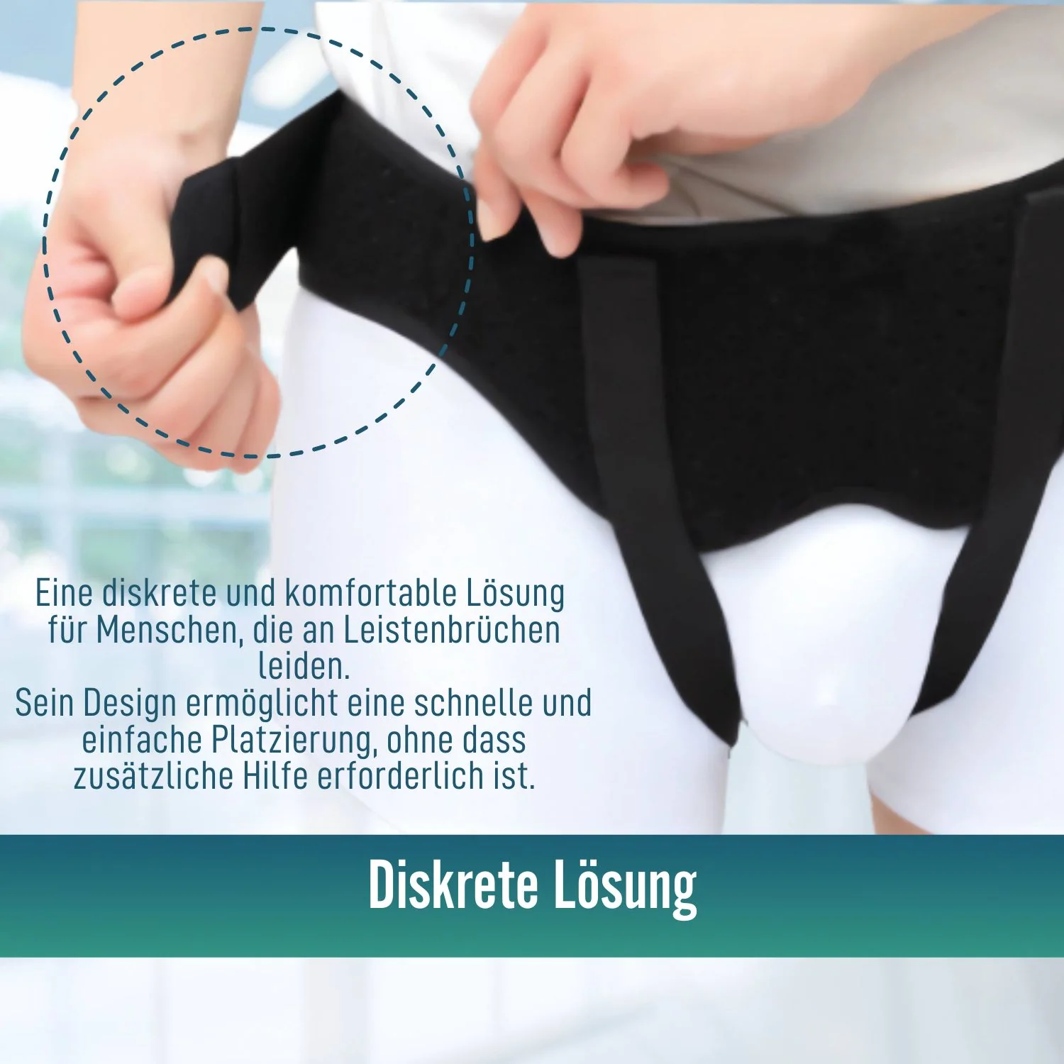 Leistenbruchgürtel mit gepolsterten Pads | Unise - Image 3