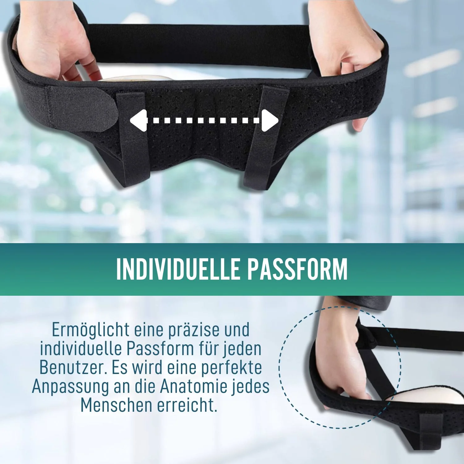 Leistenbruchgürtel mit gepolsterten Pads | Unise - Image 6