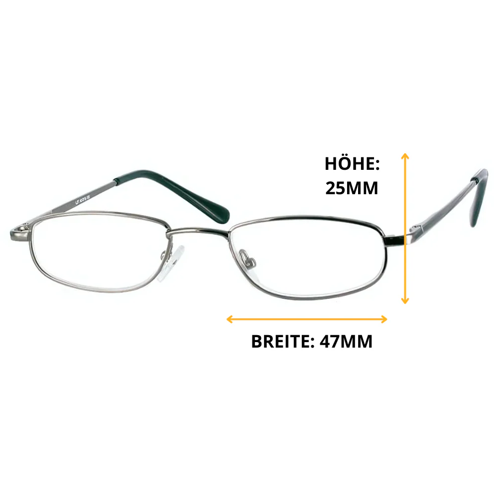 Lesebrille für Alterssichtigkeit mit Halbmondartigem Metallrahmen - Image 2