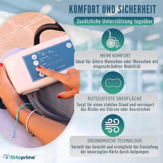 Luftdruck-Anti-Dekubitus-Kissen mit Kompressor | Rollstuhlkissen - Image 2