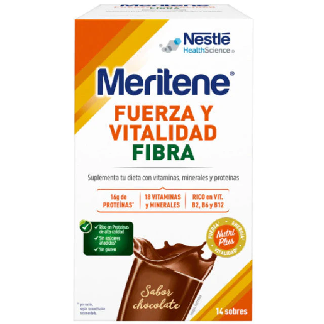 Meritene Multivitamin-Shake mit Ballaststoffen in 2 Geschmacksrichtungen | 15 Beutel - Image 4
