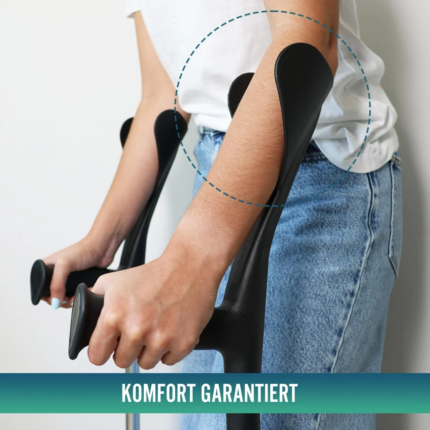 Höhenverstellbare Aluminium-Krücken für Erwachsene | 2er-Pack - Image 3