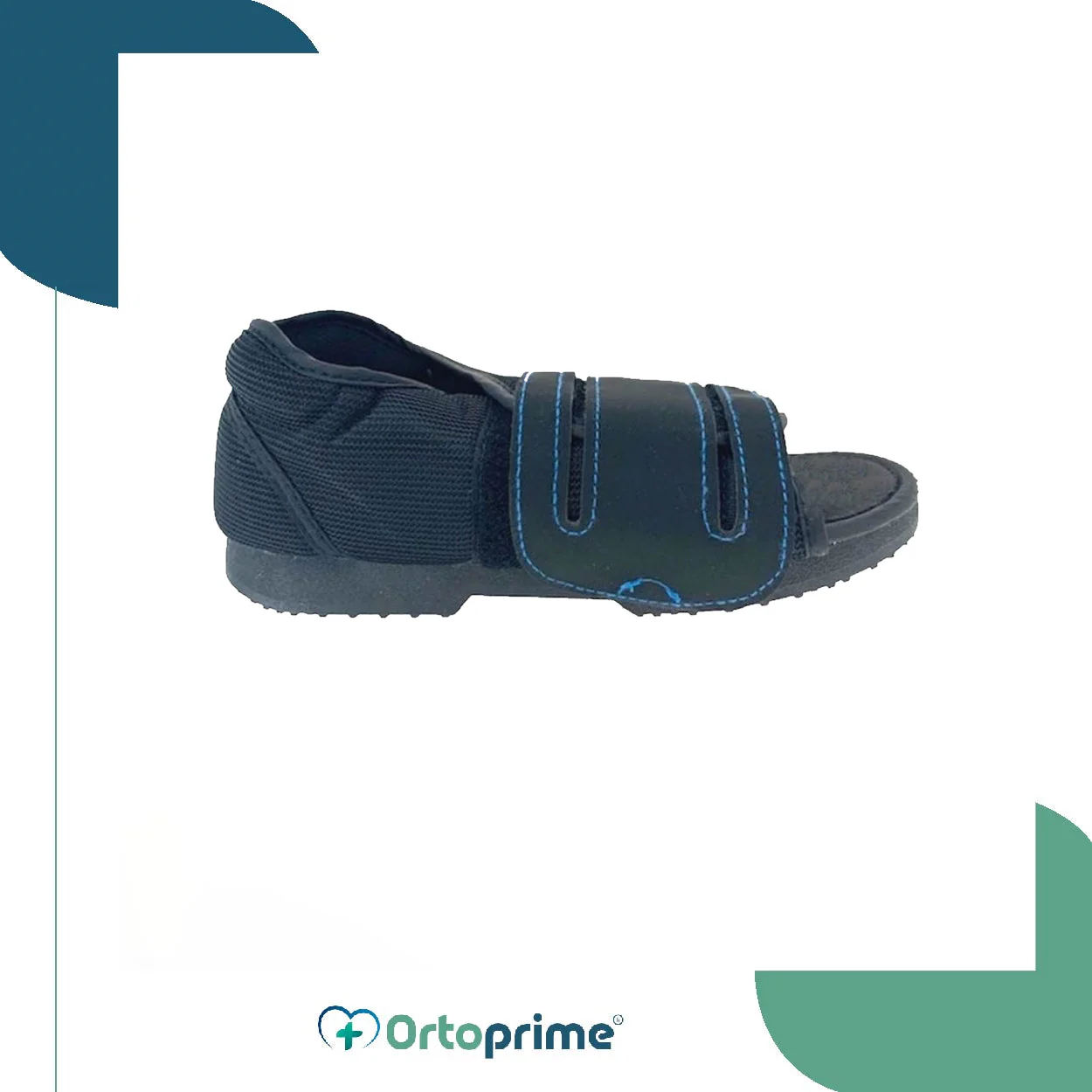 Offener postoperativer Schuh | Flache Sohle mit Klettverschluss - Image 2