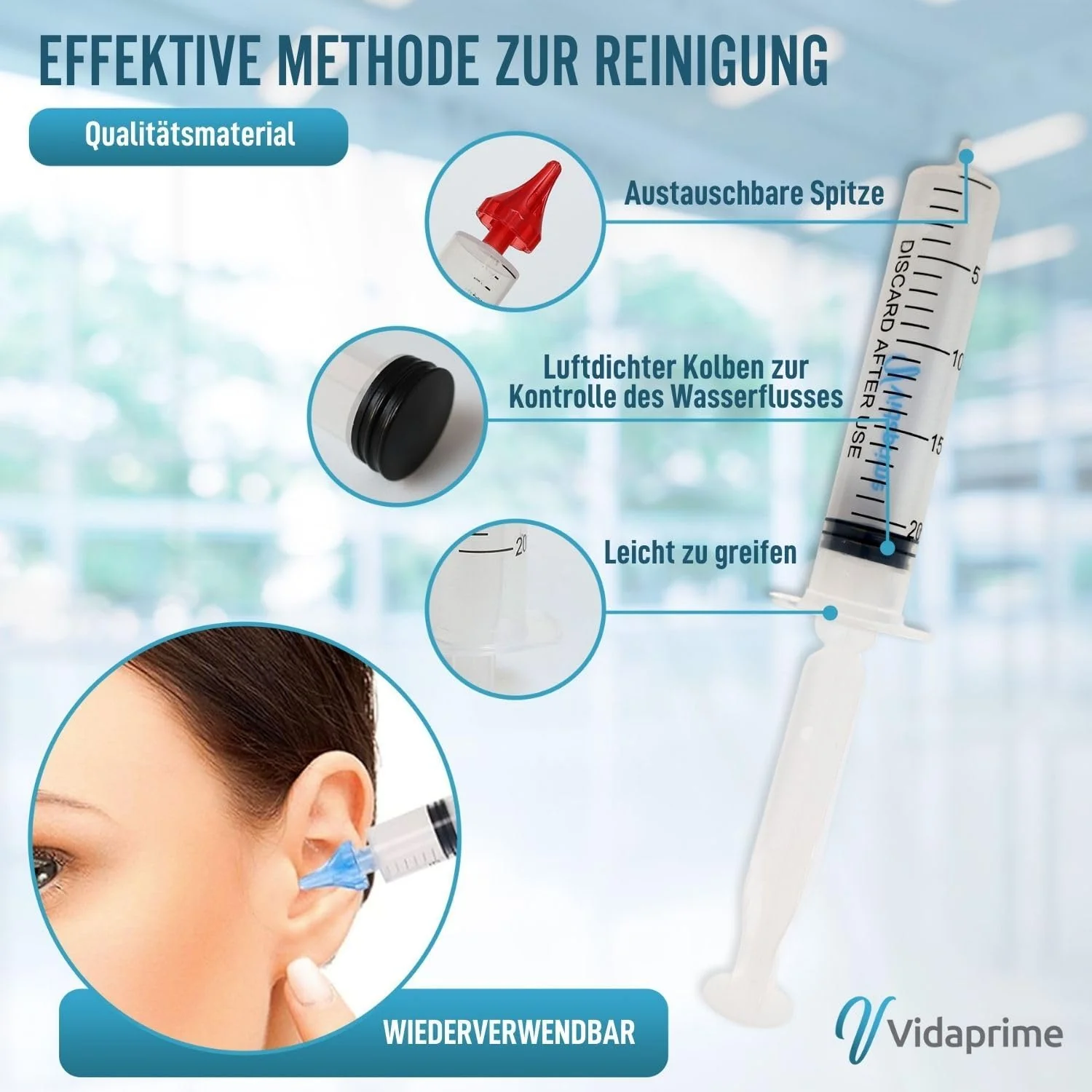 Professionelle Ohrreinigungsspritze x5 Weiche Düsen - Image 3