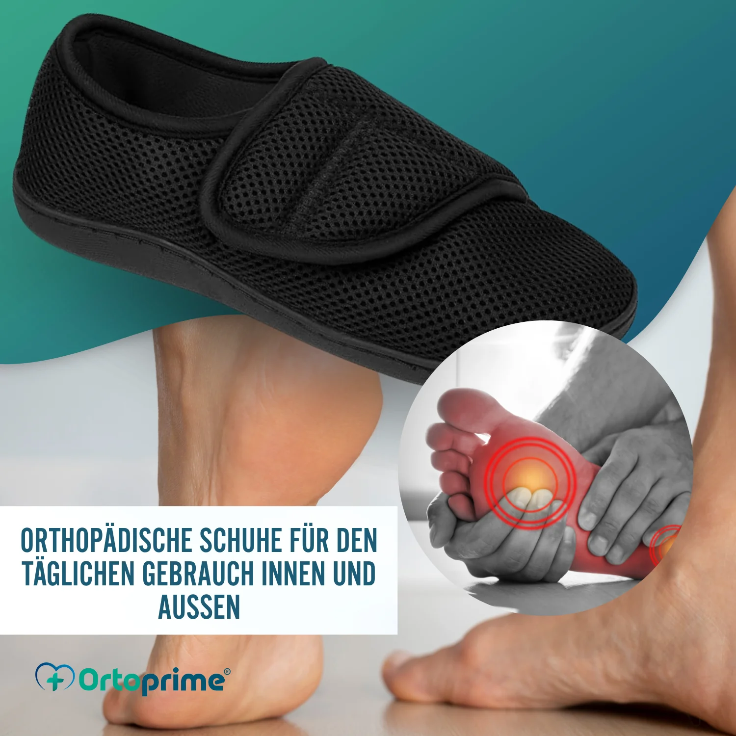 Orthopädische Schuhe für Damen Herren bei Geschwollenen Füßen Atmungsaktiv - Image 9